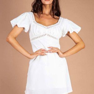 Princess Polly white size 6 zariah mini dress